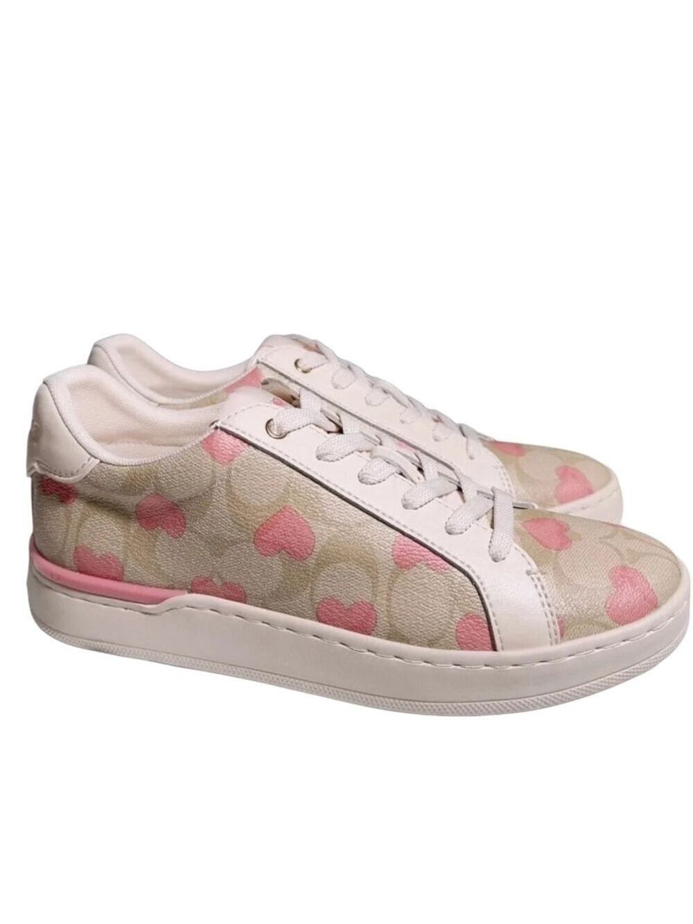 COACH SIGNATURE CANVAS HEARTS COLLECTION LOWTOP SNEAKERS SIZE 11